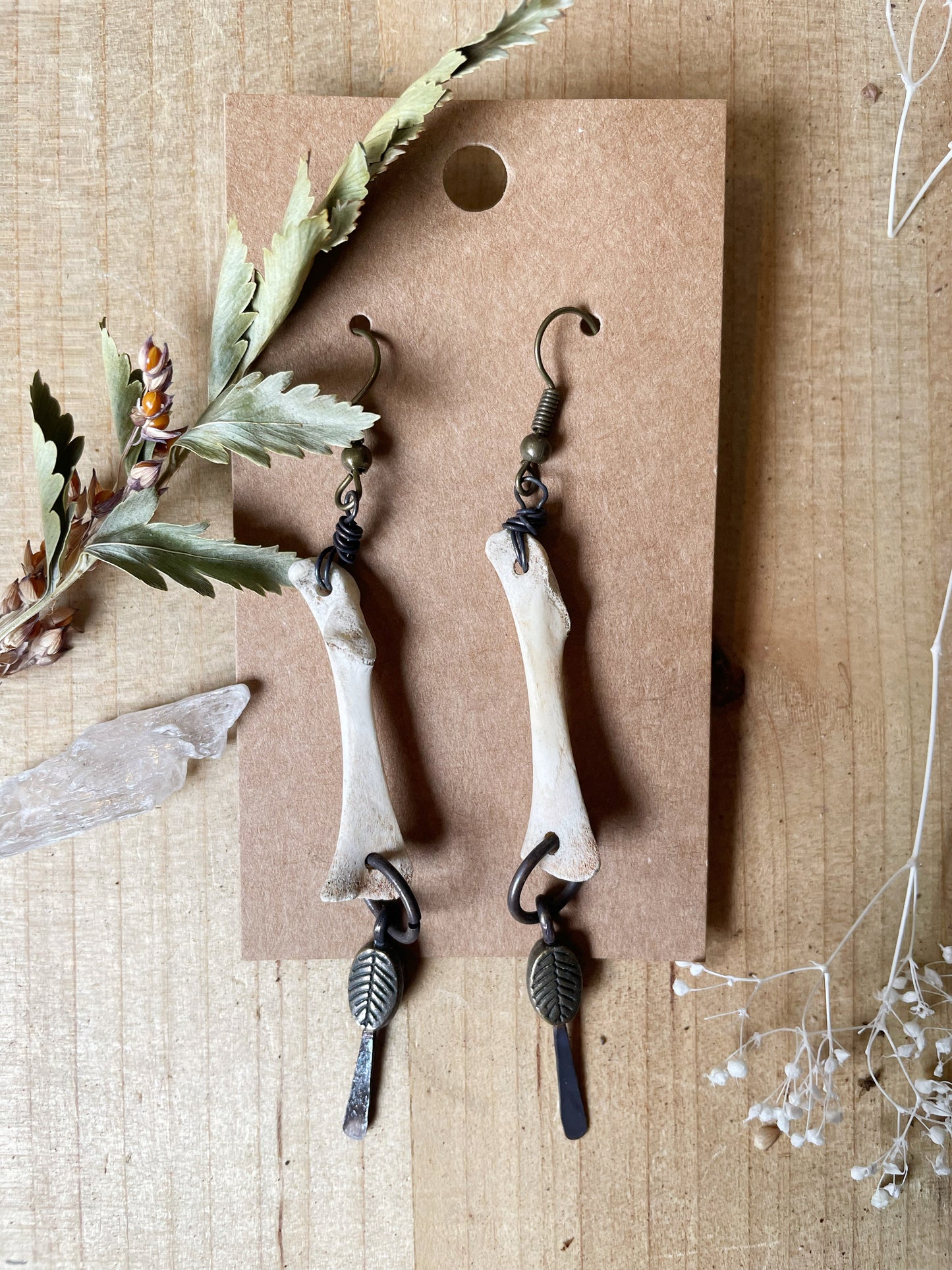 Small Bones Dangle Earrings