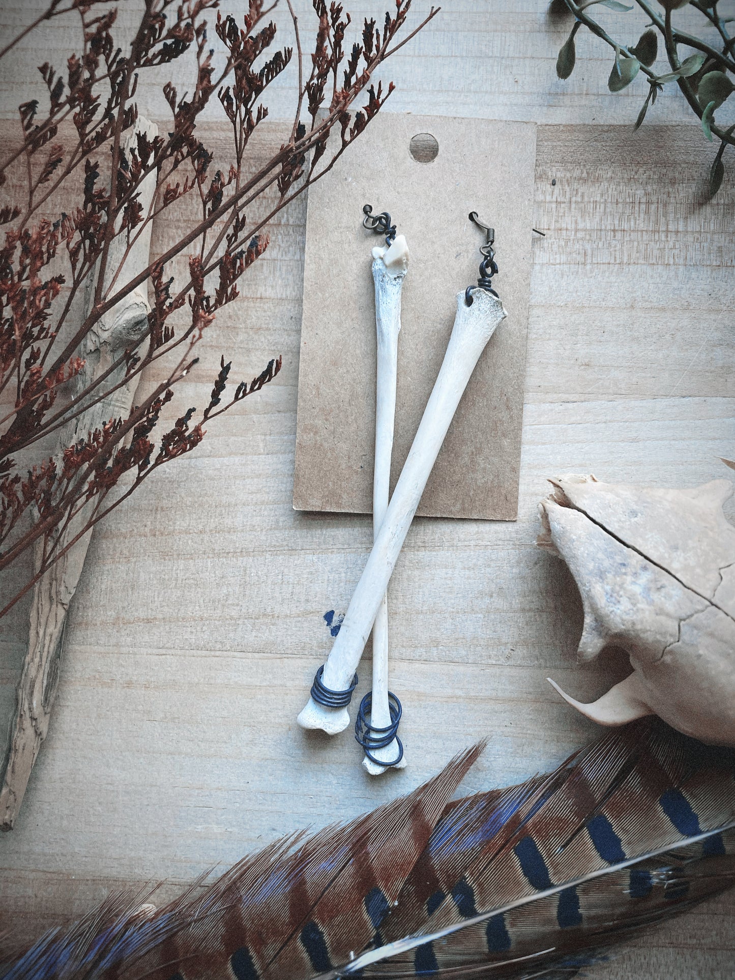 Bone & Copper Dangles