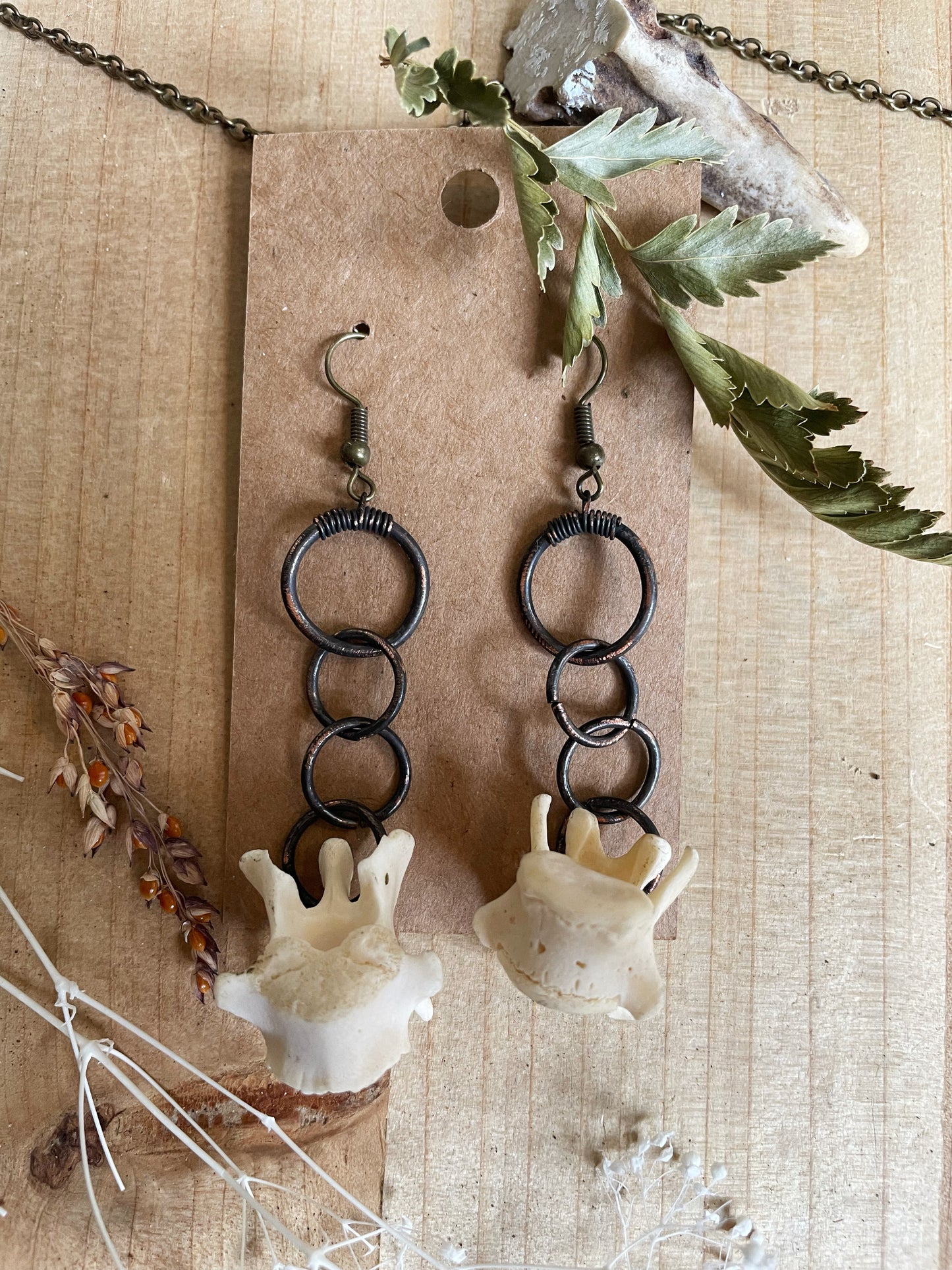 Large Chain Vertebrae Earrings