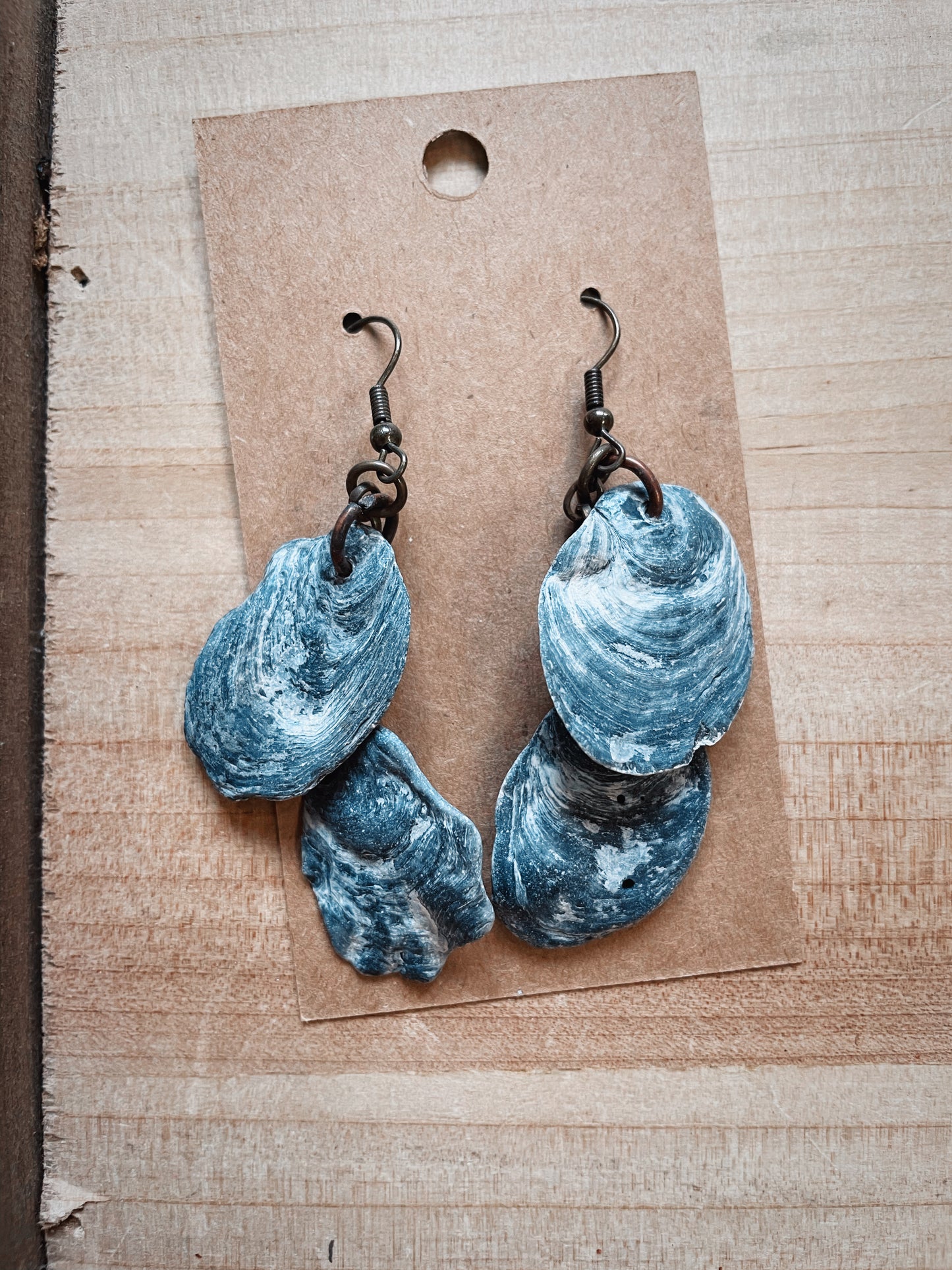 Black Jingle Shell Earrings