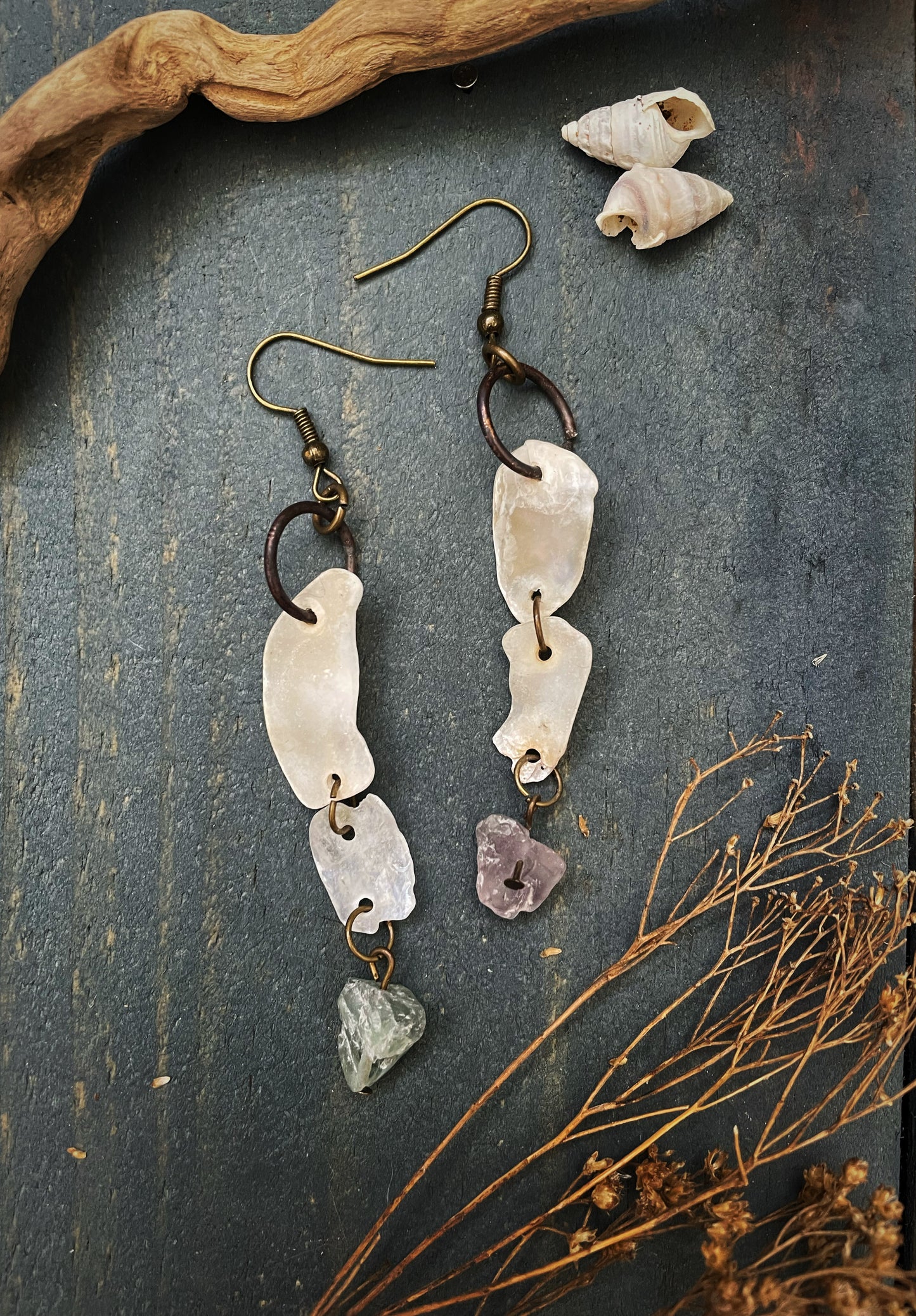 Shells & Stone Earrings